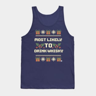 funny Christmas Quotes Most Likely And Family  Matching group,Most Likely Tank Top